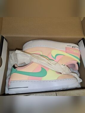 Nike Air Force 1 Low Pink Colorful Sneakers Sz 6